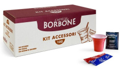 Borbone sugar and glasses kit 100 pcs