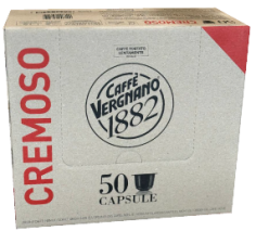 Vergnano Cremoso Nespresso coffee capsules 50 pcs