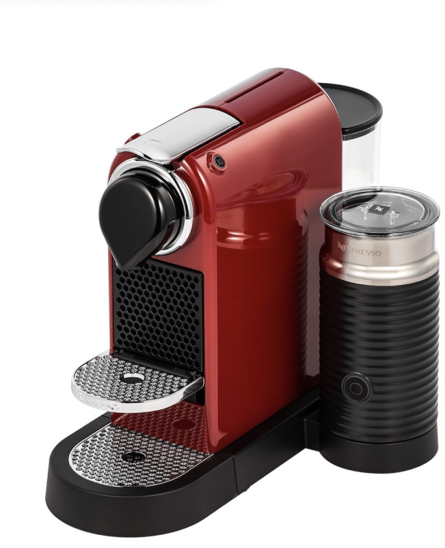 Nespresso coffee machine with milk frother